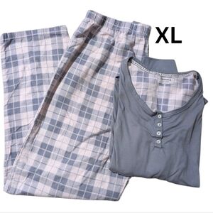 BearPaw Women's Blue Plaid Pajama Set